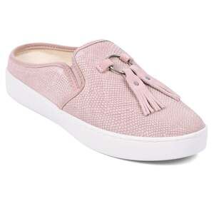 Spenco Women's Bindie Slide Slip On Shoes Size 5 Blush Pink Embossed Suede NIB